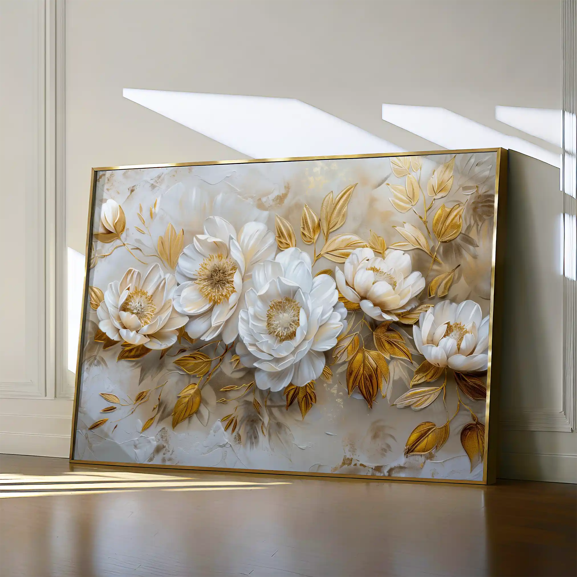 Floral 660 Canvas Art 60 x 40 cm / Black