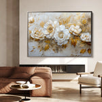 Floral 660 Canvas Art 60 x 40 cm / Black
