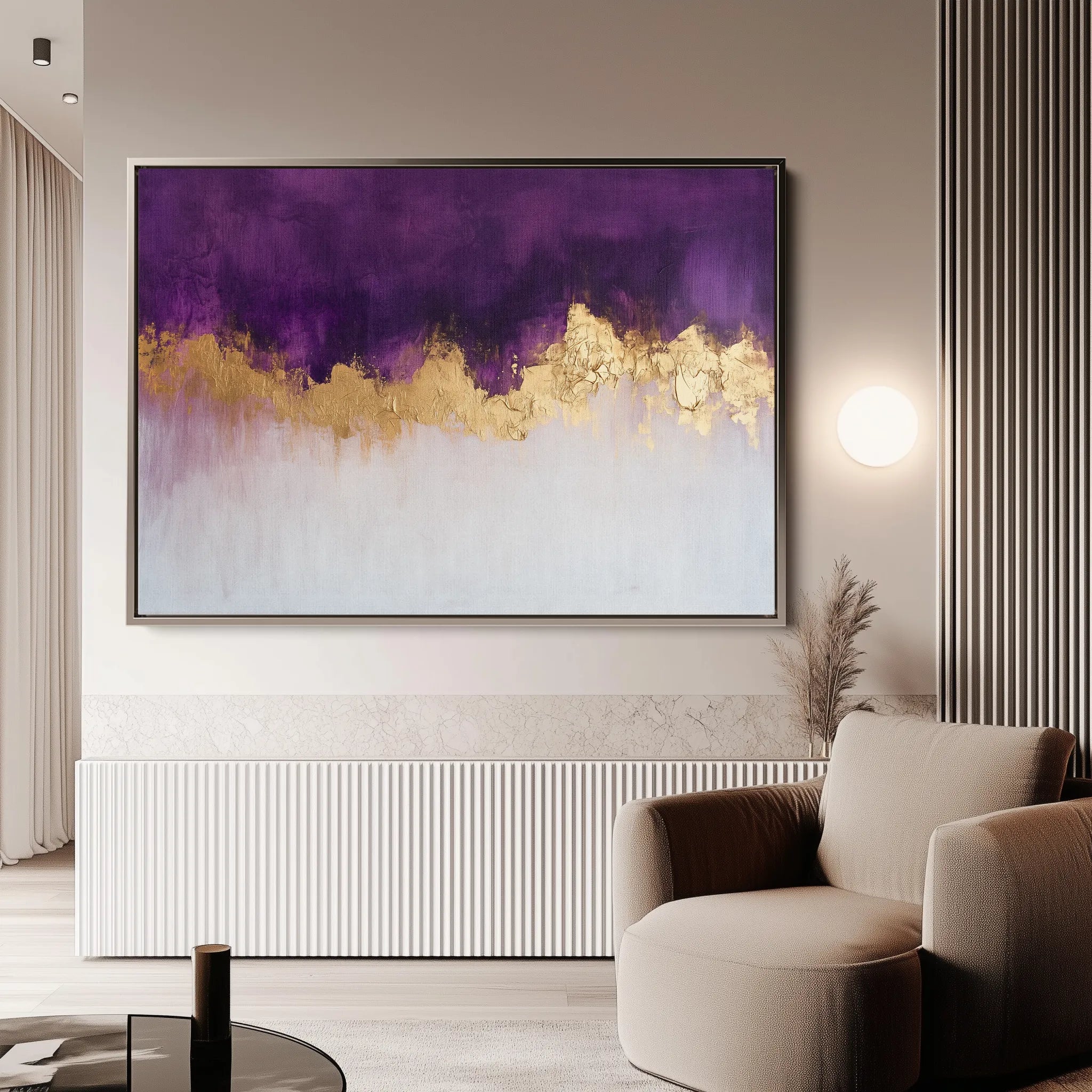 Abstract 661 Canvas Art 18" x 24" / 45 x 60 cm / Black