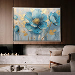 Floral 661 Canvas Art 18" x 24" / 45 x 60 cm / Black