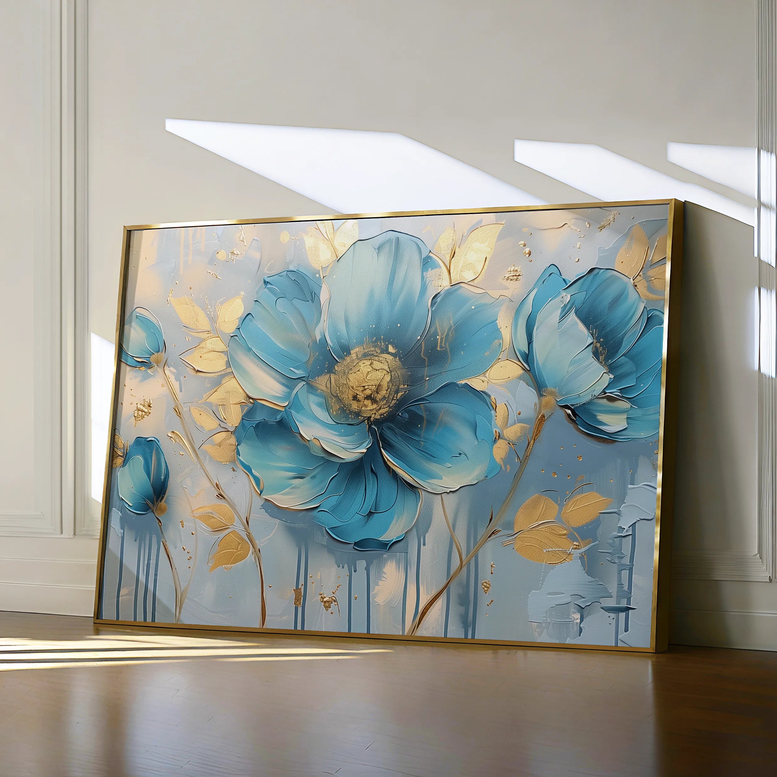 Floral 661 Canvas Art 18" x 24" / 45 x 60 cm / Black