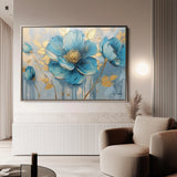 Floral 661 Canvas Art 18" x 24" / 45 x 60 cm / Black