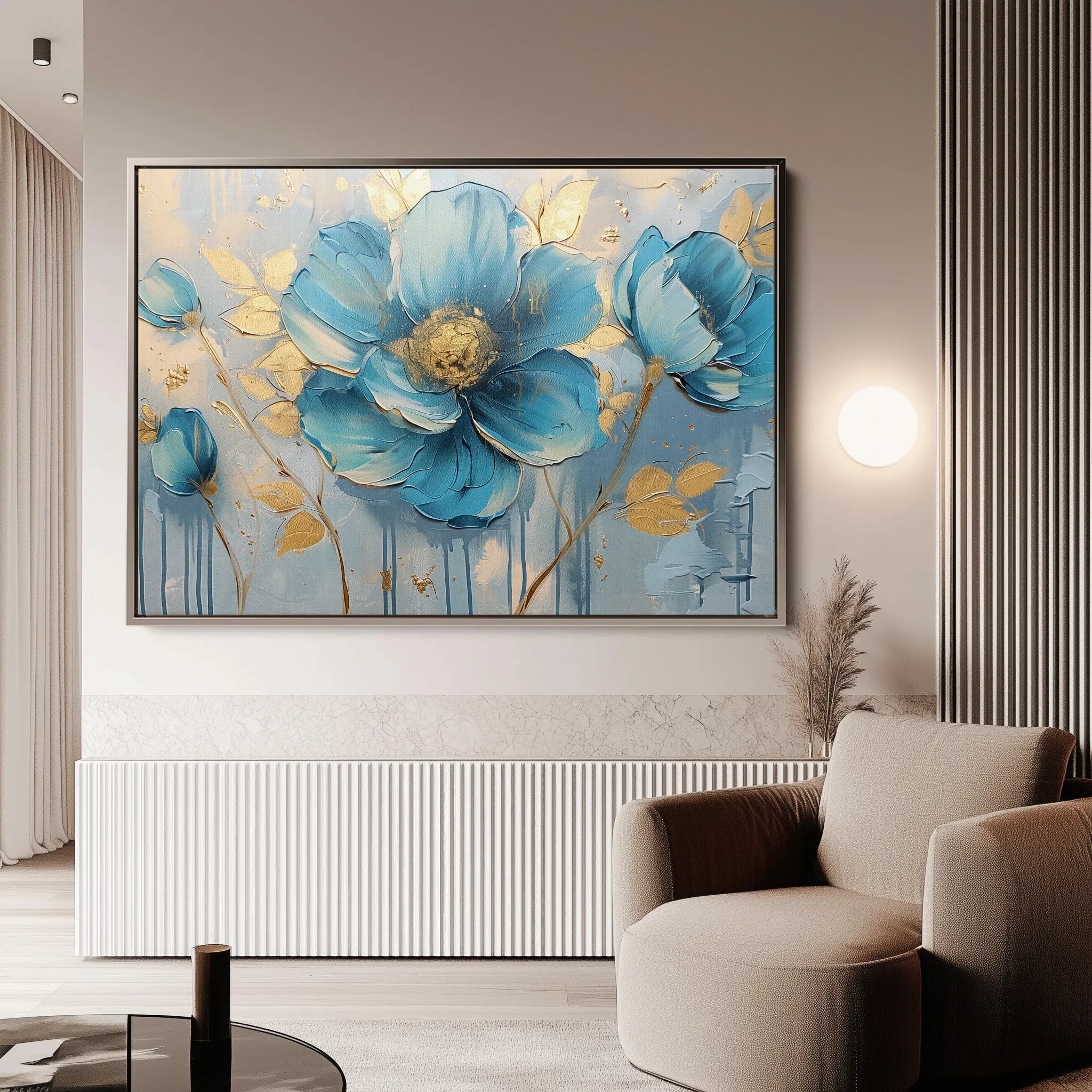 Floral 661 Canvas Art 18" x 24" / 45 x 60 cm / Black