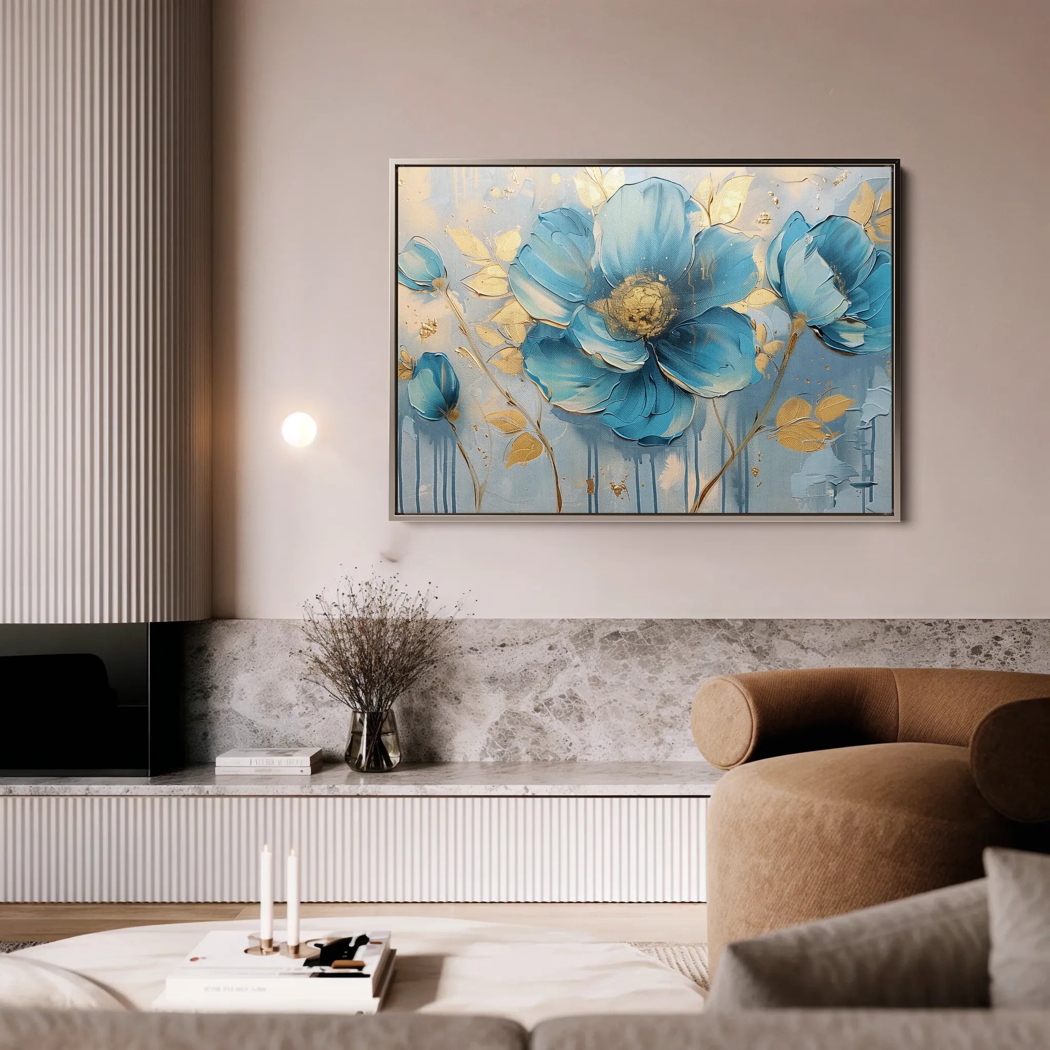 Floral 661 Canvas Art 18" x 24" / 45 x 60 cm / Black
