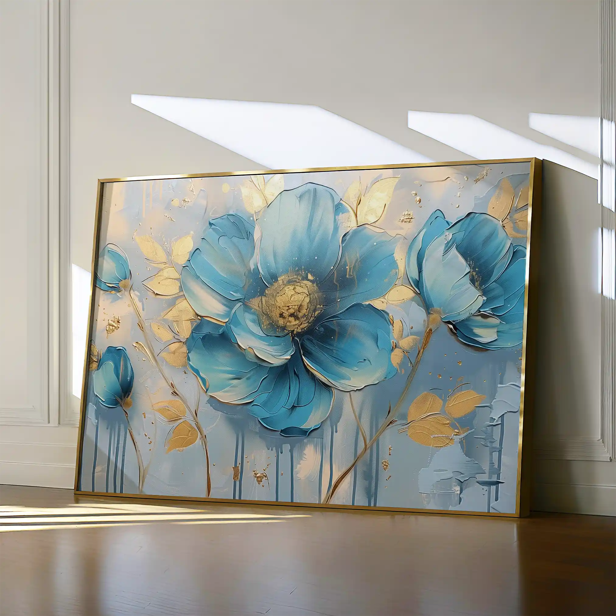 Floral 661 Canvas Art 60 x 40 cm / Black