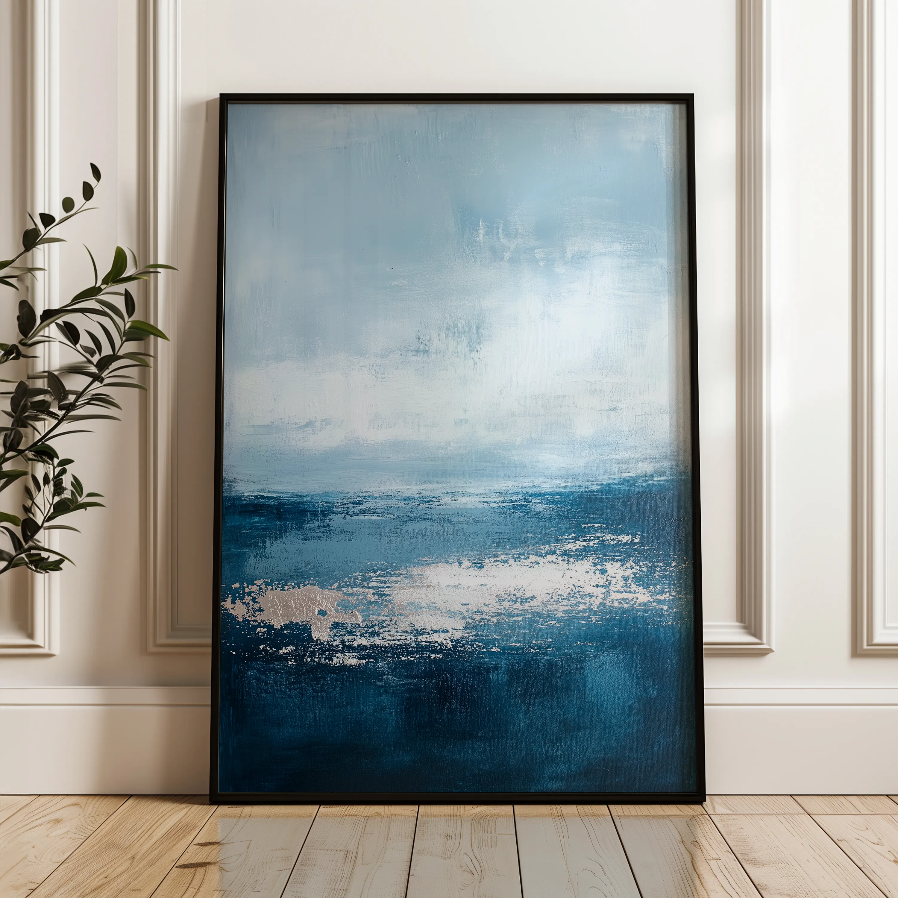 Abstract 662 Canvas Art 18" x 24" / 45 x 60 cm / Black