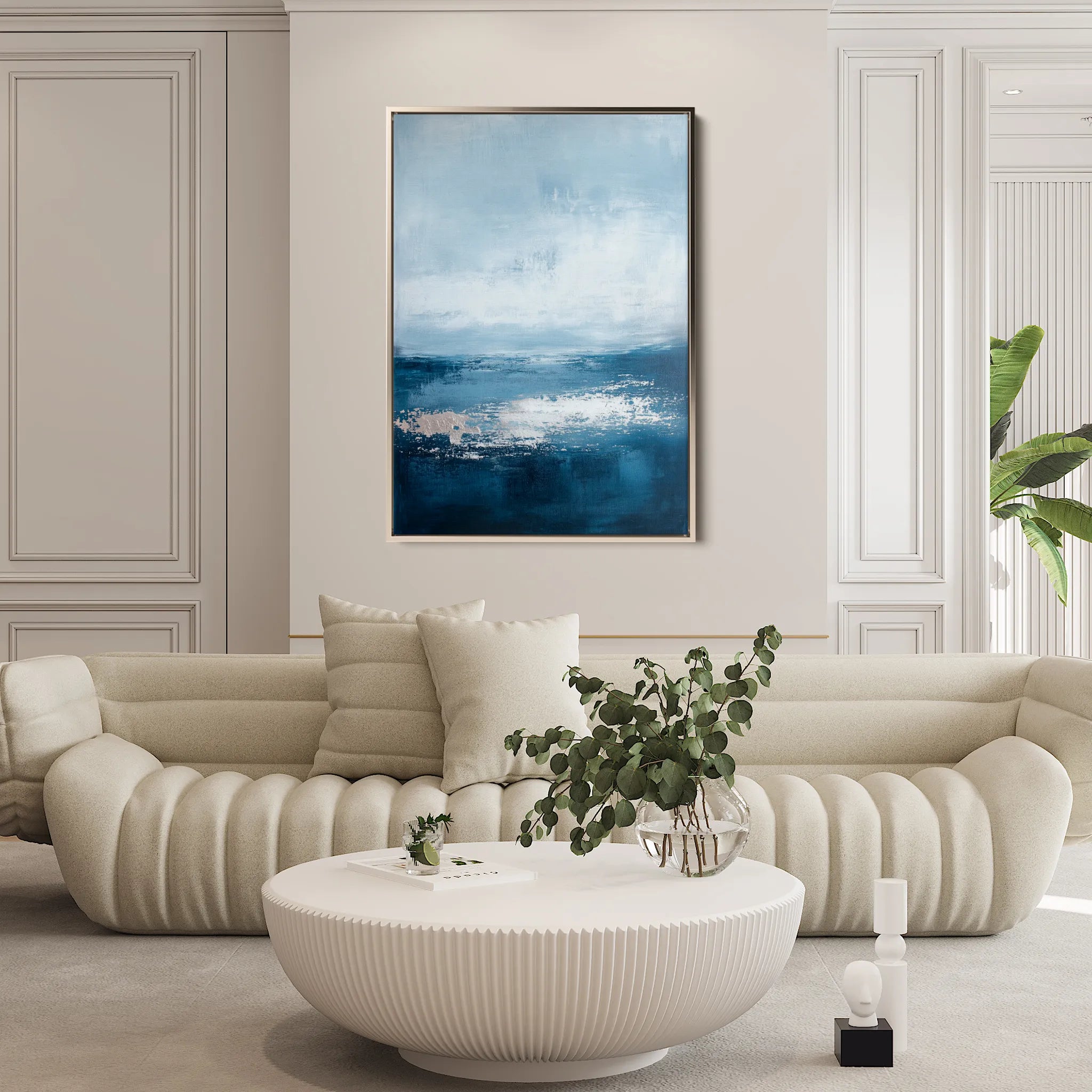 Abstract 662 Canvas Art 18" x 24" / 45 x 60 cm / Black