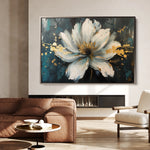 Floral 662 Canvas Art 18" x 24" / 45 x 60 cm / Black