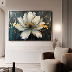 Floral 662 Canvas Art 18" x 24" / 45 x 60 cm / Black