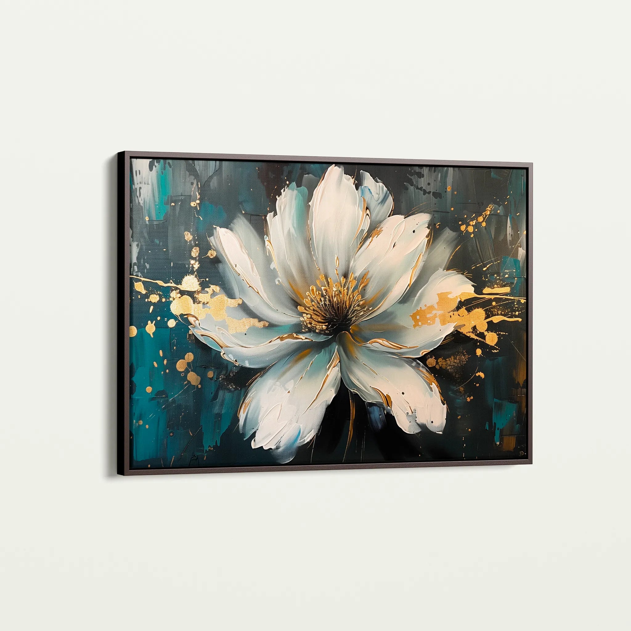 Floral 662 Canvas Art 18" x 24" / 45 x 60 cm / Black
