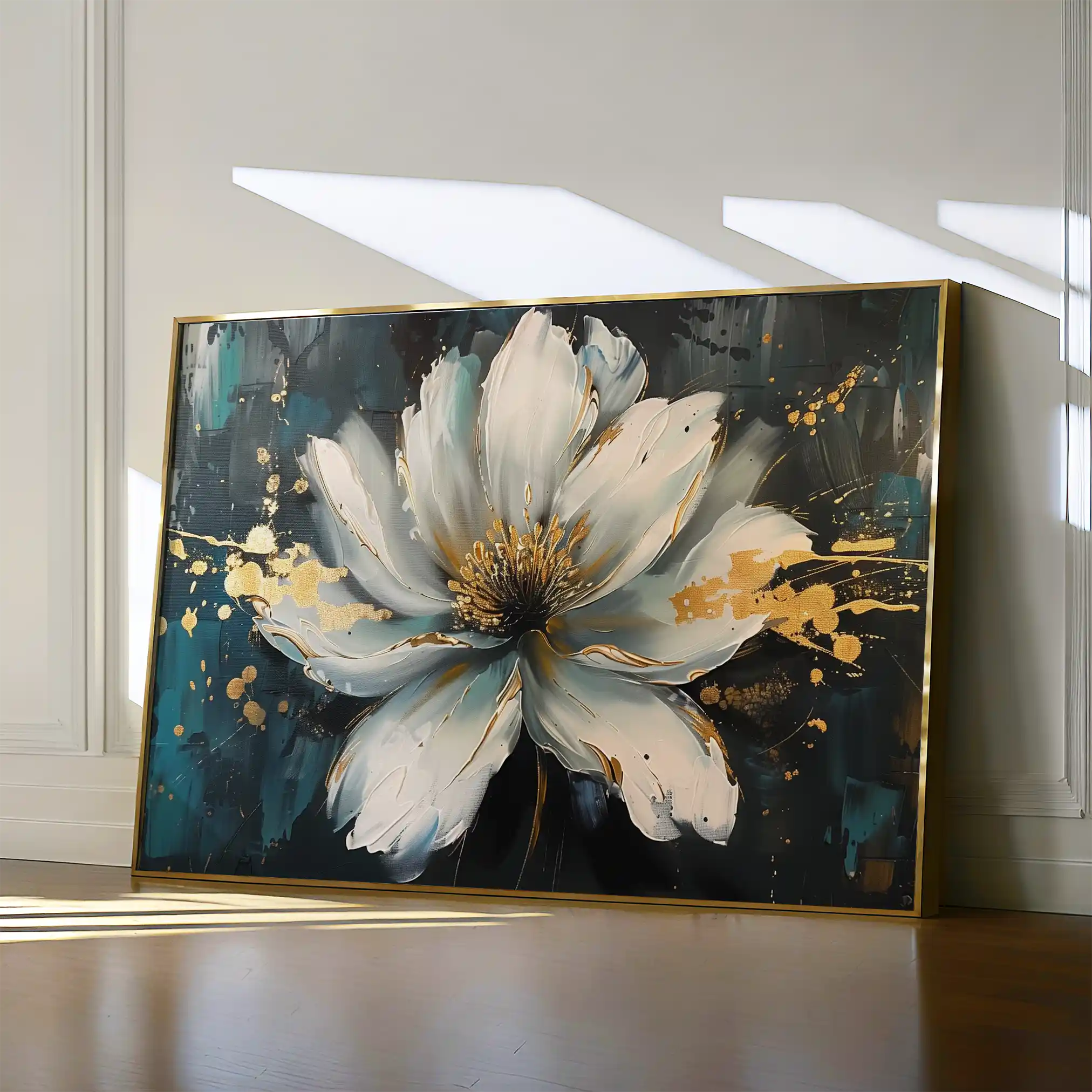 Floral 662 Canvas Art 60 x 40 cm / Black