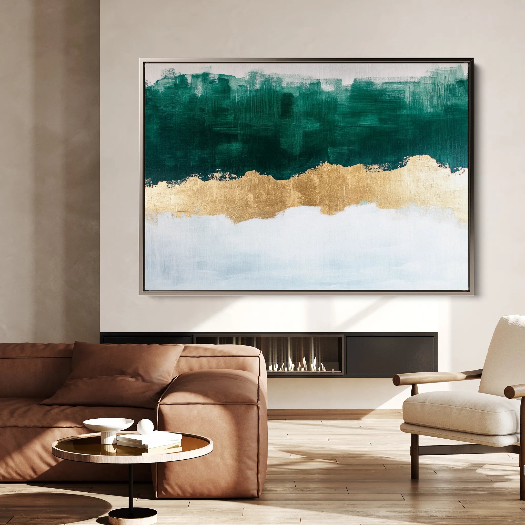 Abstract 663 Canvas Art 18" x 24" / 45 x 60 cm / Black