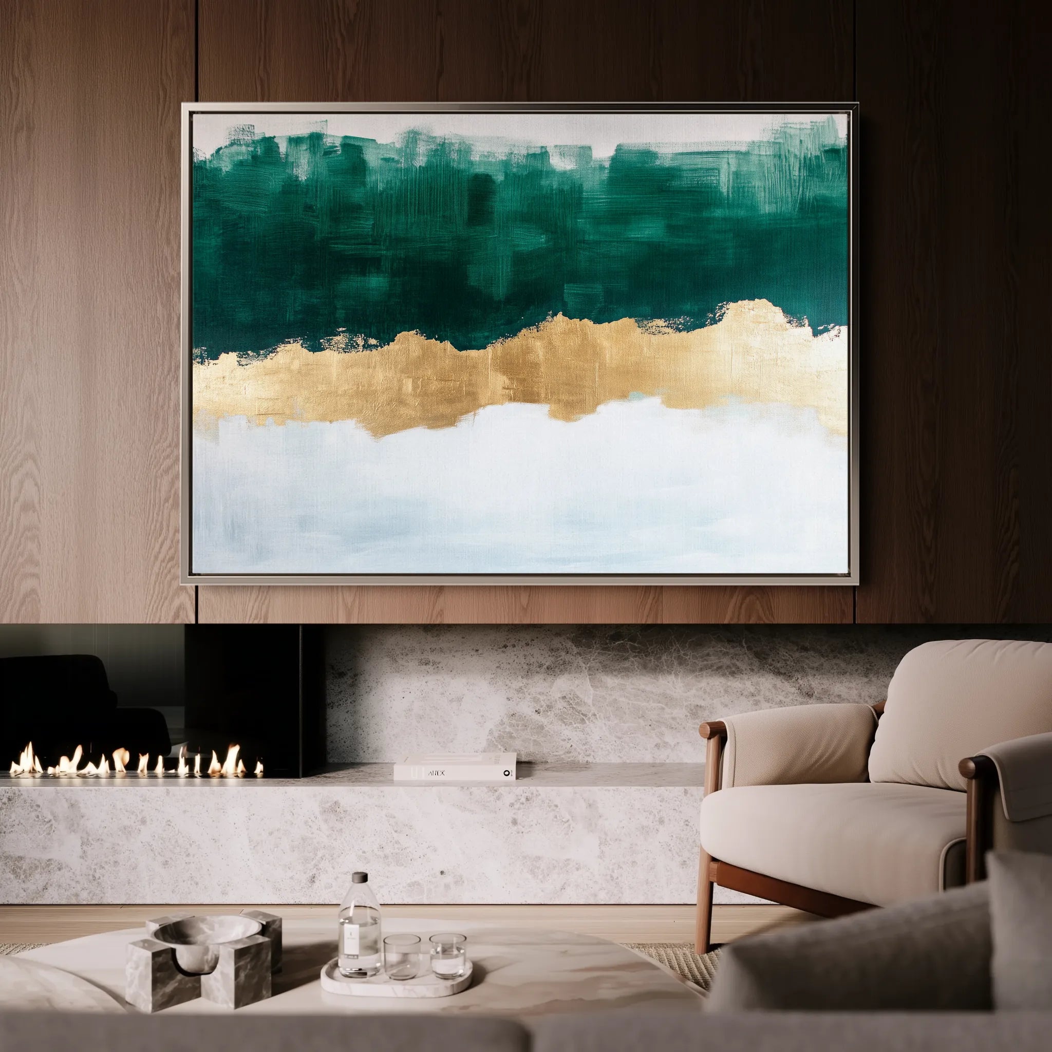 Abstract 663 Canvas Art 18" x 24" / 45 x 60 cm / Black