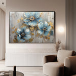 Floral 663 Canvas Art 18" x 24" / 45 x 60 cm / Black