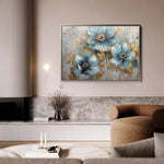 Floral 663 Canvas Art 18" x 24" / 45 x 60 cm / Black
