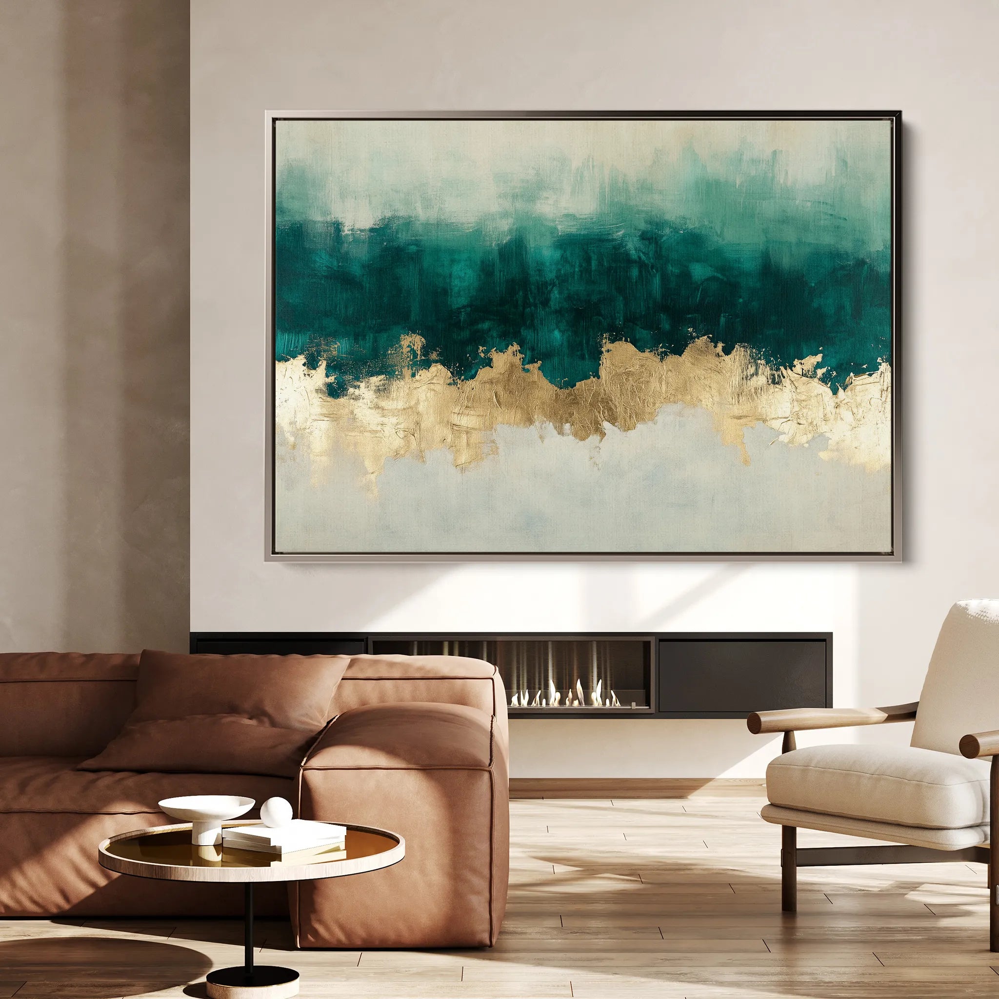 Abstract 664 Canvas Art 18" x 24" / 45 x 60 cm / Black