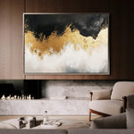 Abstract 665 Canvas Art 18" x 24" / 45 x 60 cm / Black