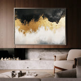 Abstract 665 Canvas Art 18" x 24" / 45 x 60 cm / Black