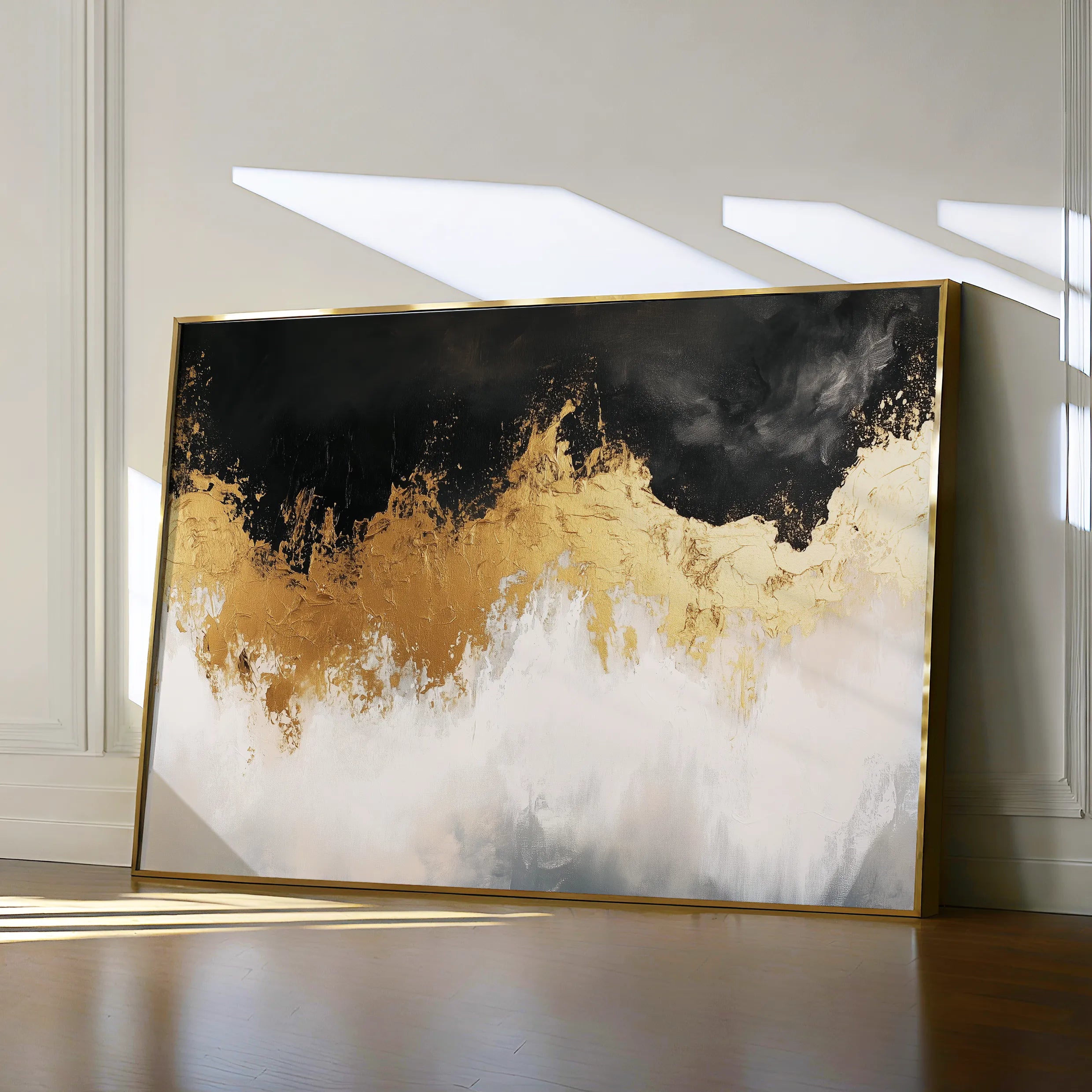 Abstract 665 Canvas Art 18" x 24" / 45 x 60 cm / Black