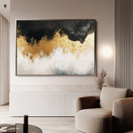 Abstract 665 Canvas Art 18" x 24" / 45 x 60 cm / Black