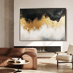 Abstract 665 Canvas Art 18" x 24" / 45 x 60 cm / Black