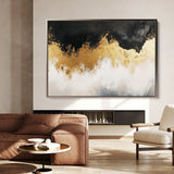 Abstract 665 Canvas Art 18" x 24" / 45 x 60 cm / Black