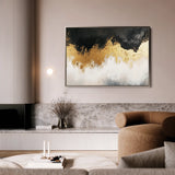 Abstract 665 Canvas Art 18" x 24" / 45 x 60 cm / Black