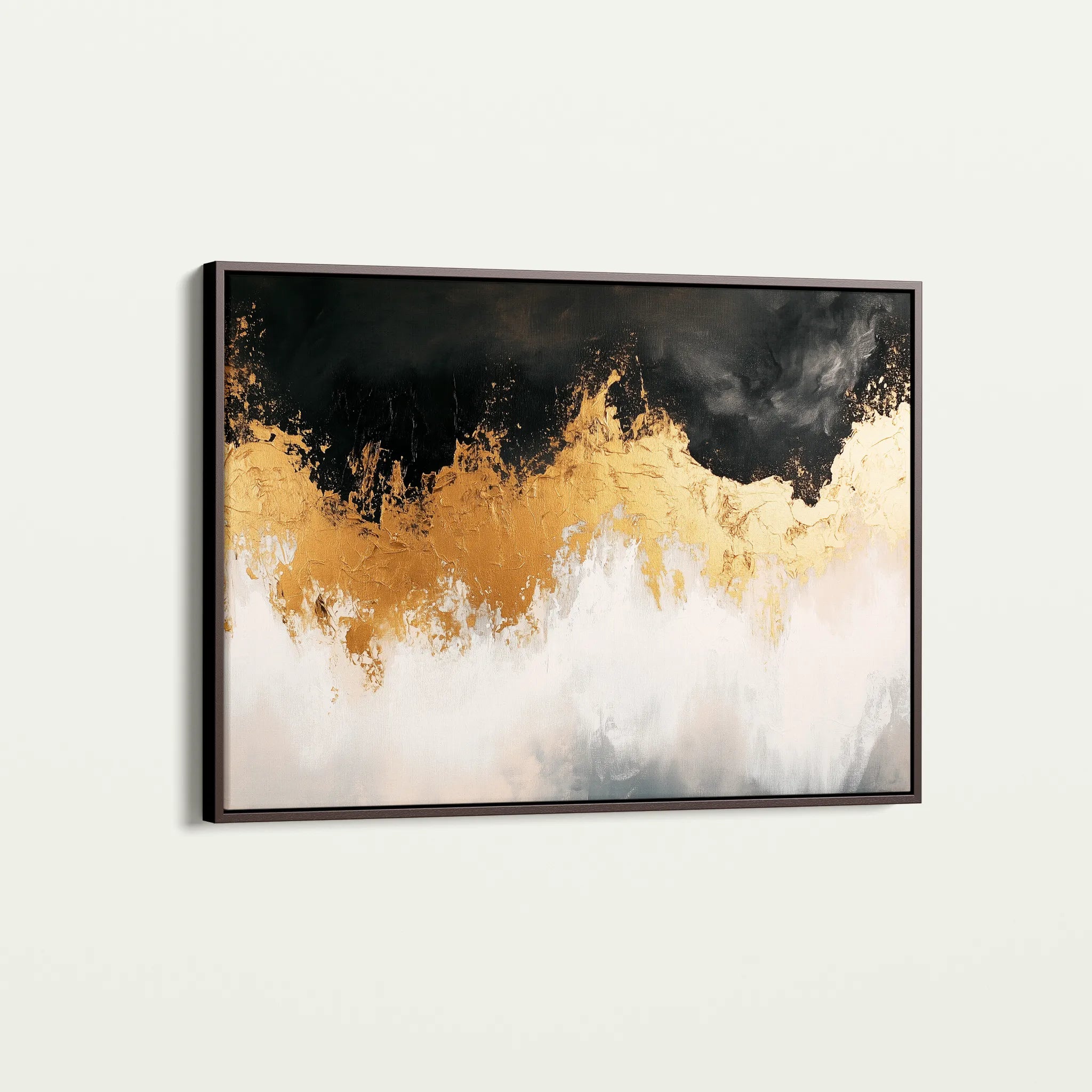 Abstract 665 Canvas Art 18" x 24" / 45 x 60 cm / Black