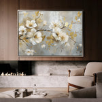 Floral 665 Canvas Art 18" x 24" / 45 x 60 cm / Black