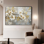 Floral 665 Canvas Art 18" x 24" / 45 x 60 cm / Black