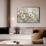 Floral 665 Canvas Art 18" x 24" / 45 x 60 cm / Black