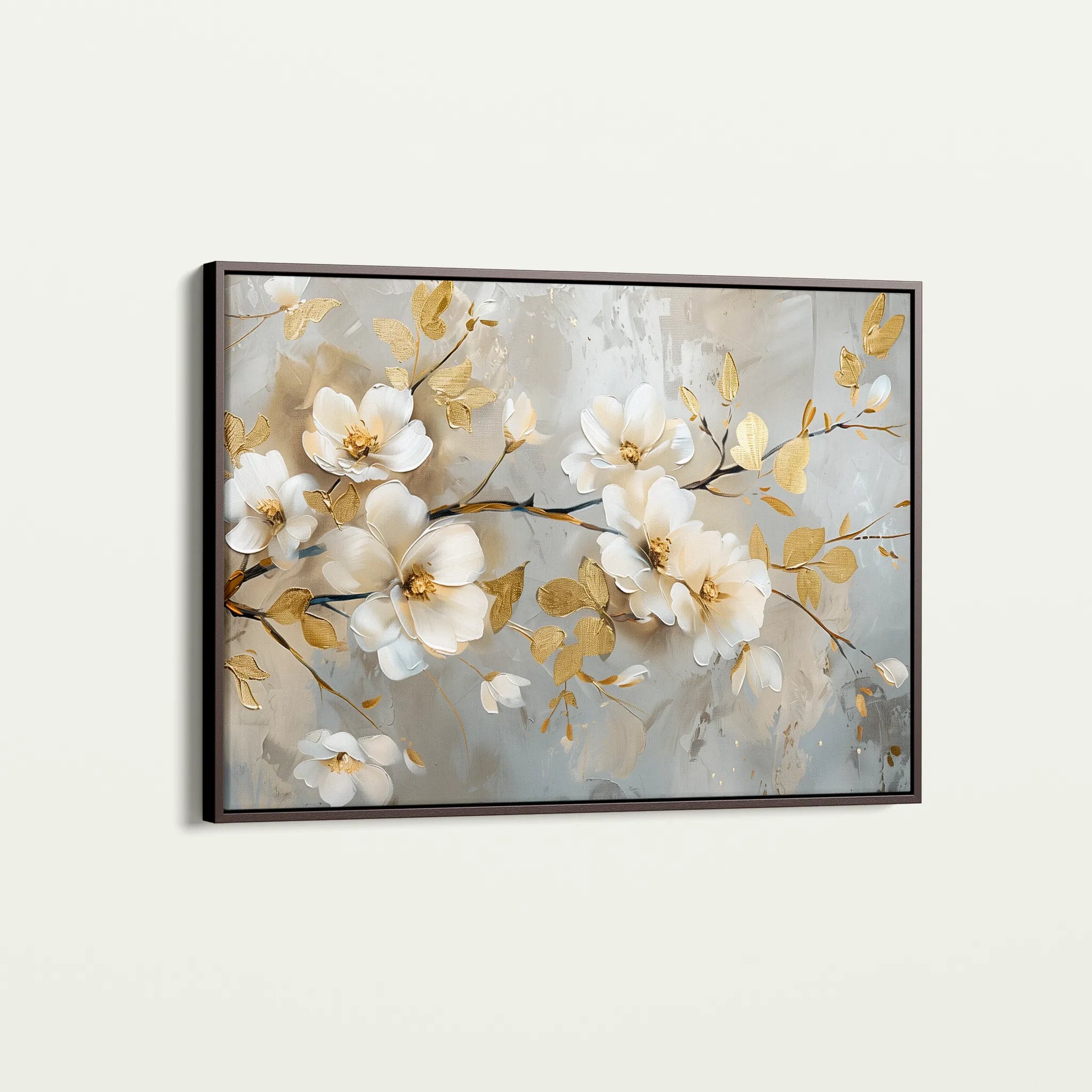 Floral 665 Canvas Art 18" x 24" / 45 x 60 cm / Black