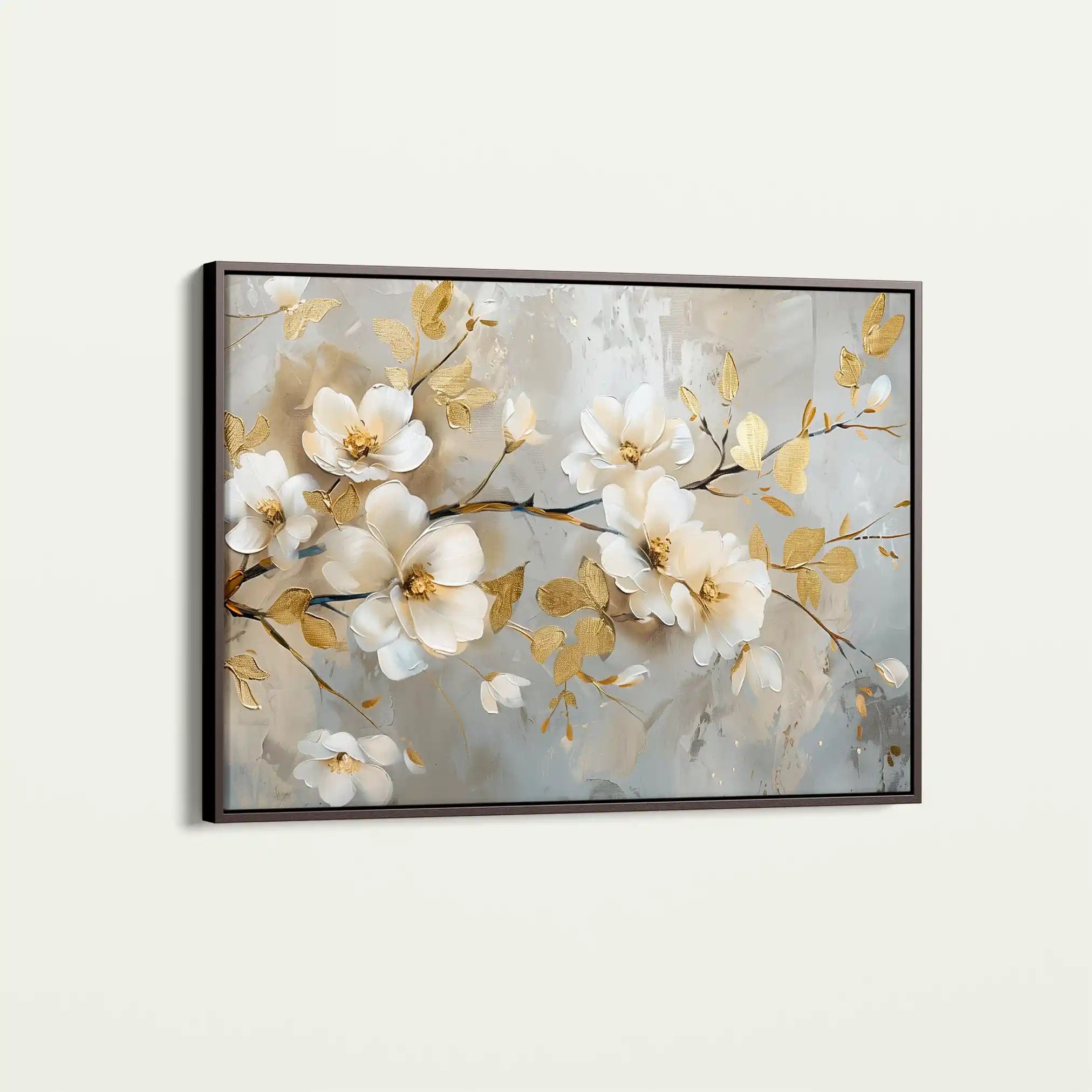 Floral 665 Canvas Art 60 x 40 cm / Black