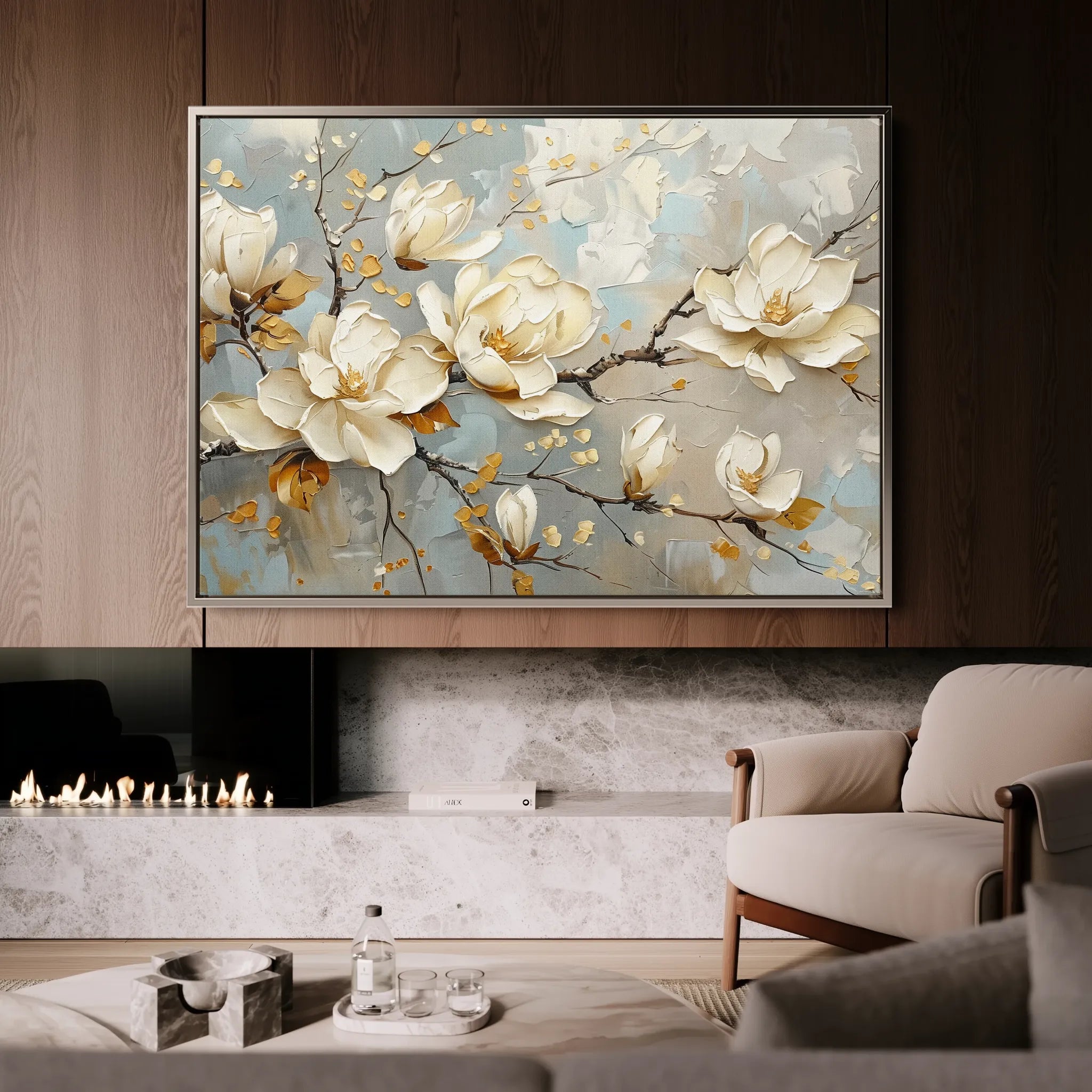 Floral 666 Canvas Art 18" x 24" / 45 x 60 cm / Black