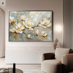 Floral 666 Canvas Art 18" x 24" / 45 x 60 cm / Black