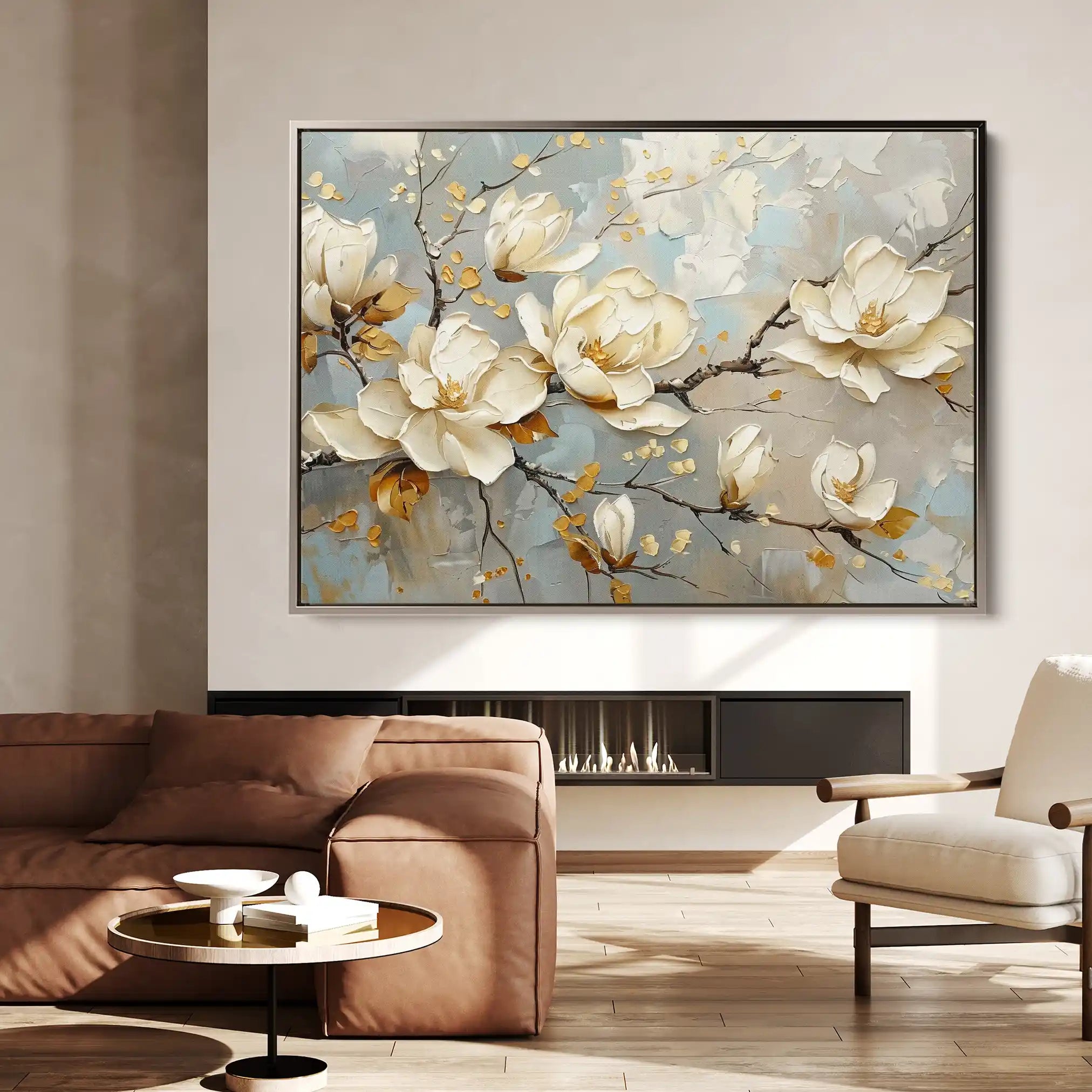 Floral 666 Canvas Art 18" x 24" / 45 x 60 cm / Black