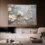 Floral 667 Canvas Art 18" x 24" / 45 x 60 cm / Black