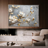 Floral 667 Canvas Art 18" x 24" / 45 x 60 cm / Black