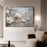 Floral 667 Canvas Art 18" x 24" / 45 x 60 cm / Black