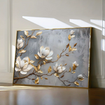 Floral 667 Canvas Art 60 x 40 cm / Black