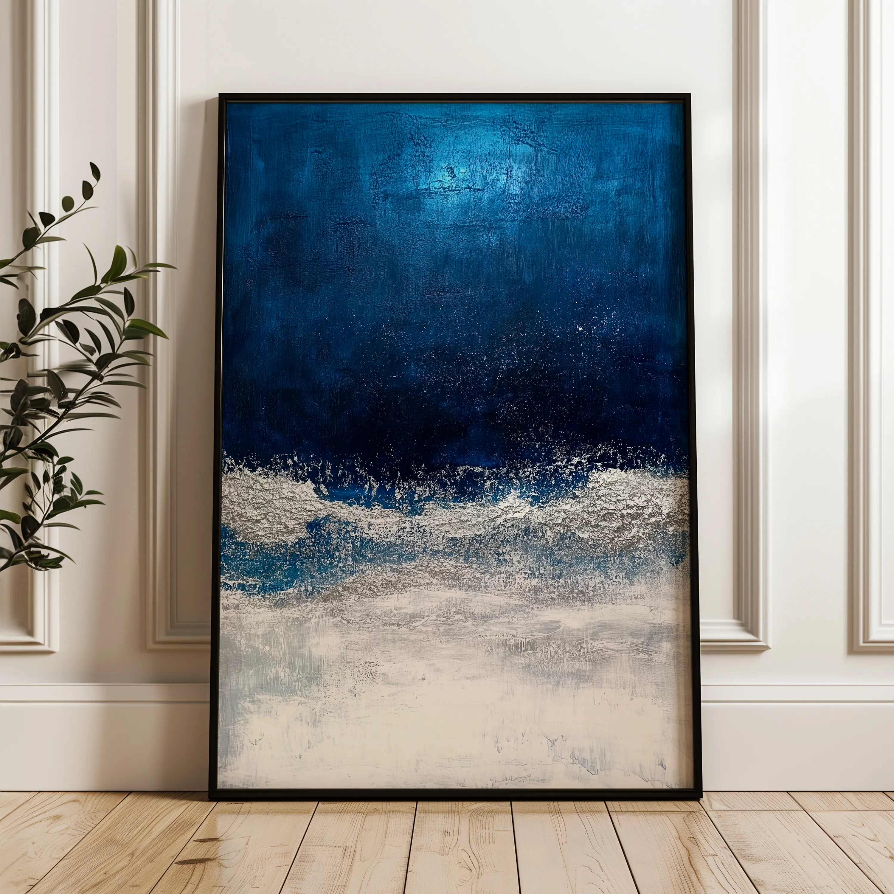 Abstract 668 Canvas Art 18" x 24" / 45 x 60 cm / Black