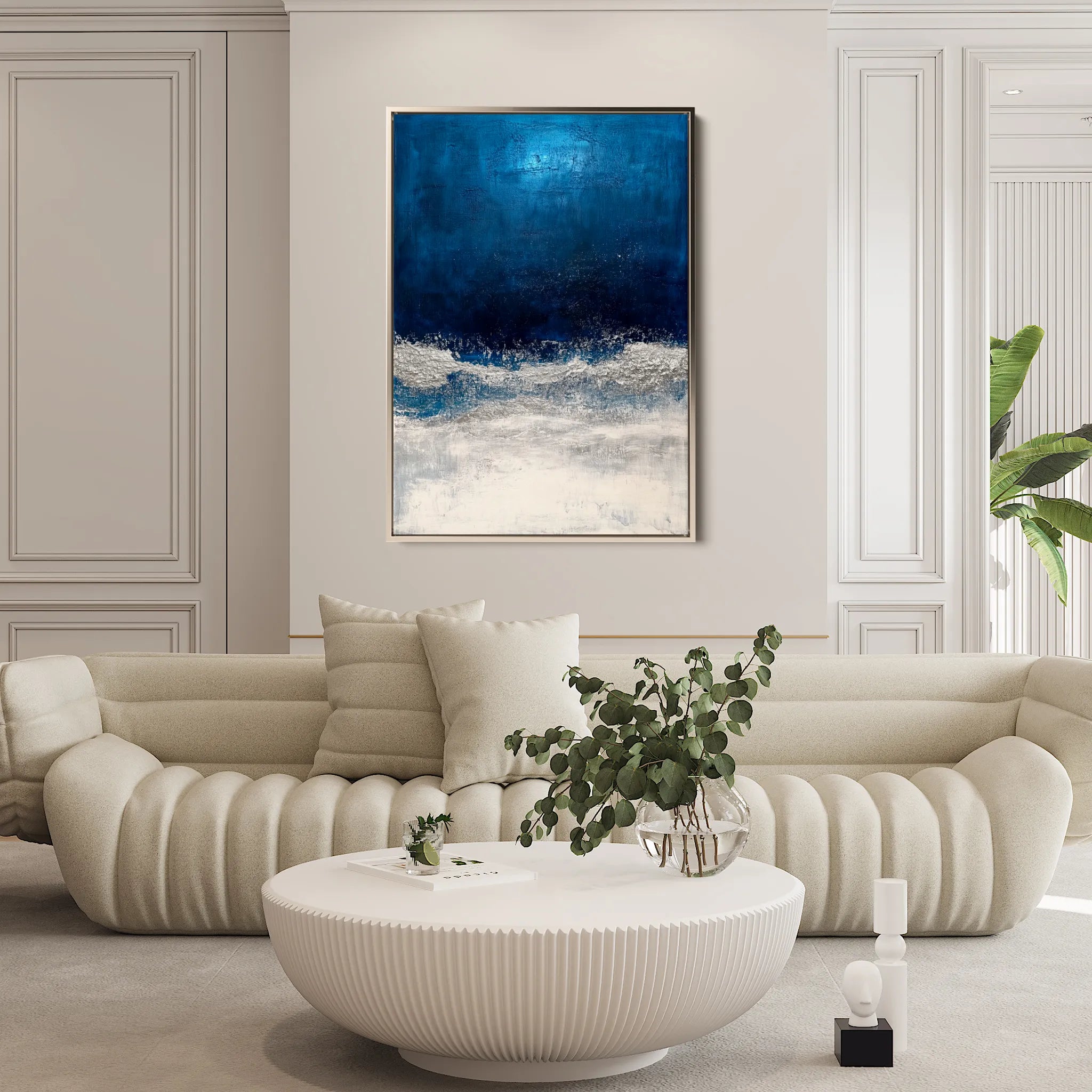 Abstract 668 Canvas Art 18" x 24" / 45 x 60 cm / Black