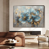 Floral 668 Canvas Art 18" x 24" / 45 x 60 cm / Black