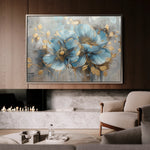 Floral 668 Canvas Art 18" x 24" / 45 x 60 cm / Black