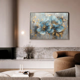 Floral 668 Canvas Art 18" x 24" / 45 x 60 cm / Black