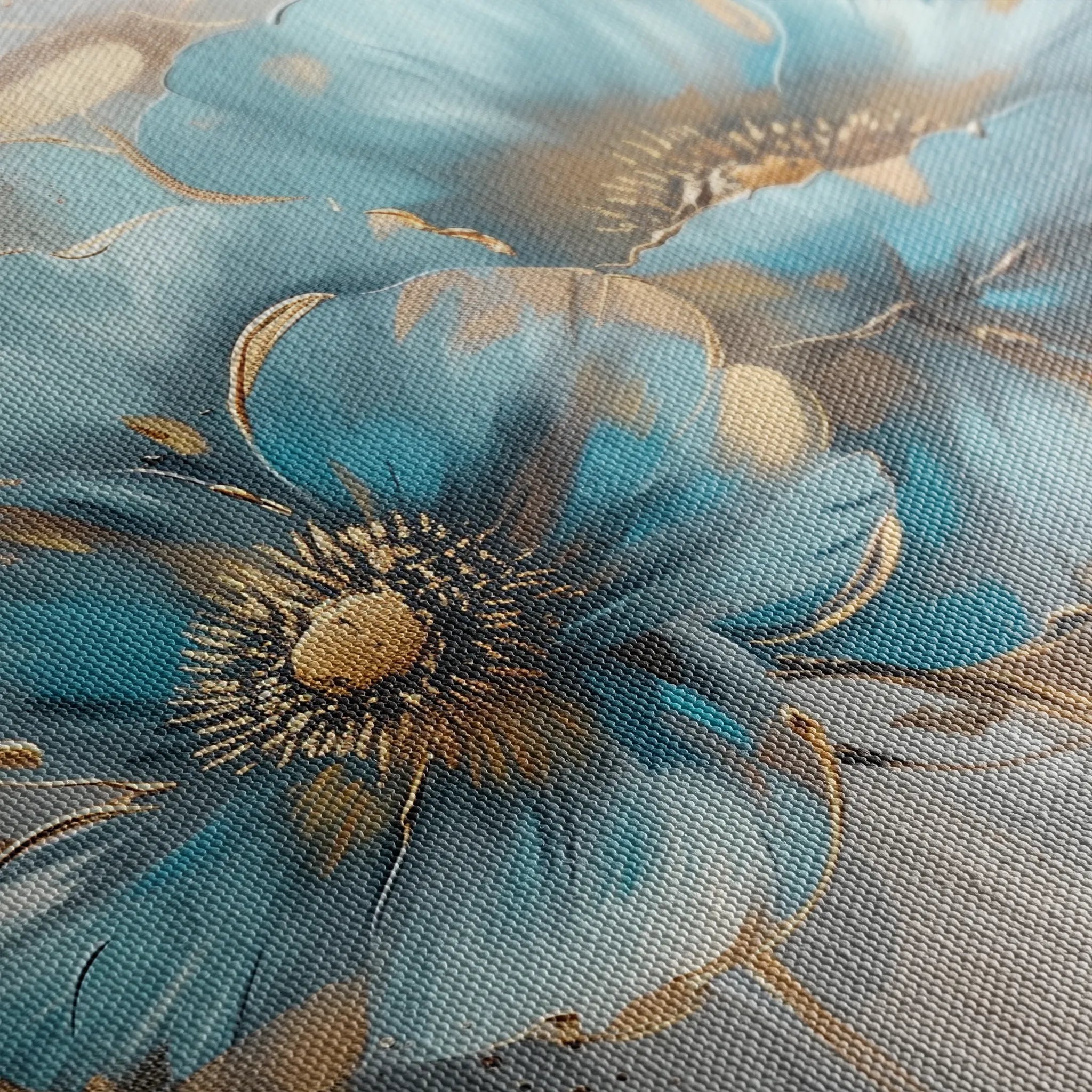 Floral 668 Canvas Art 18" x 24" / 45 x 60 cm / Black