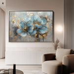 Floral 668 Canvas Art 60 x 40 cm / Black