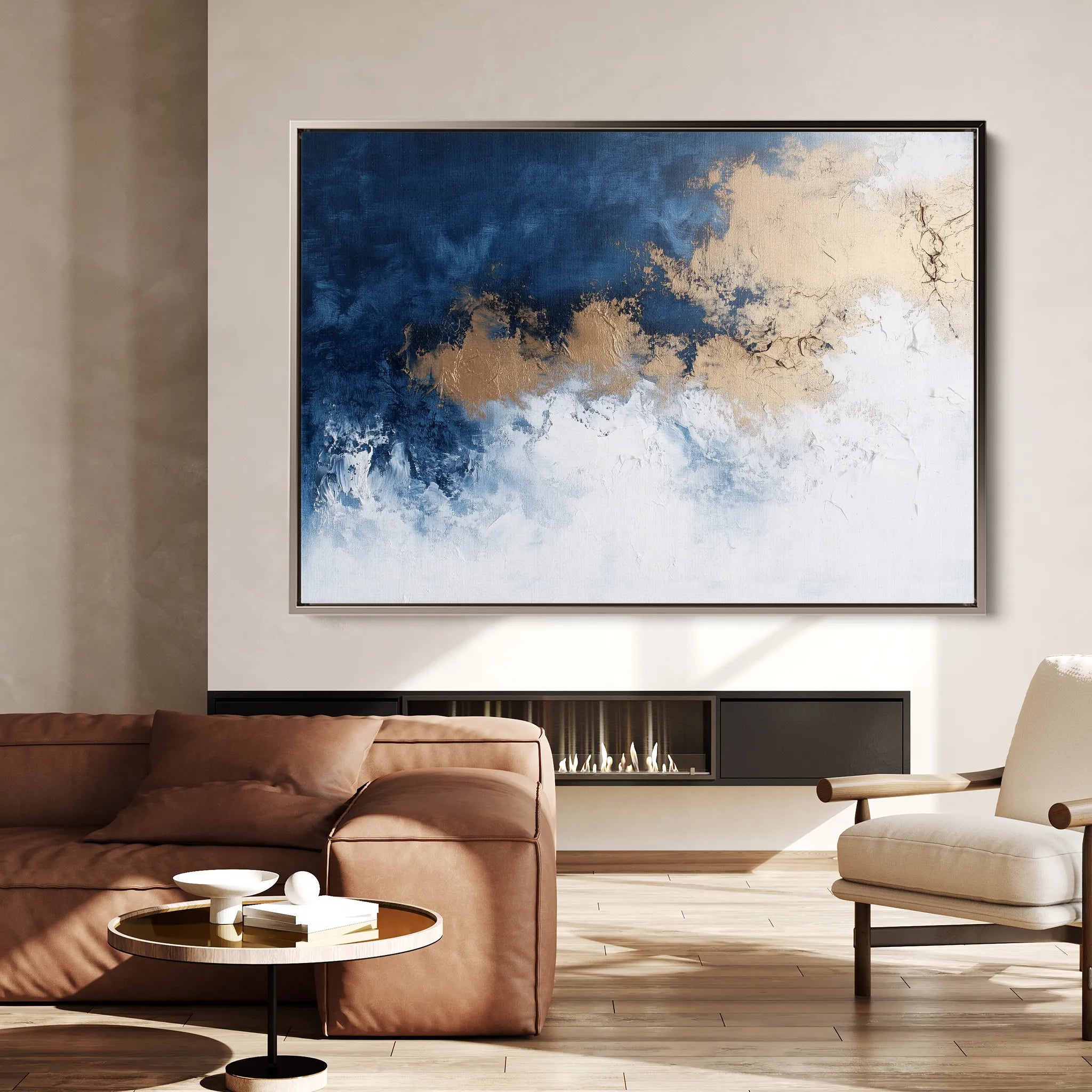 Abstract 671 Canvas Art 18" x 24" / 45 x 60 cm / Black