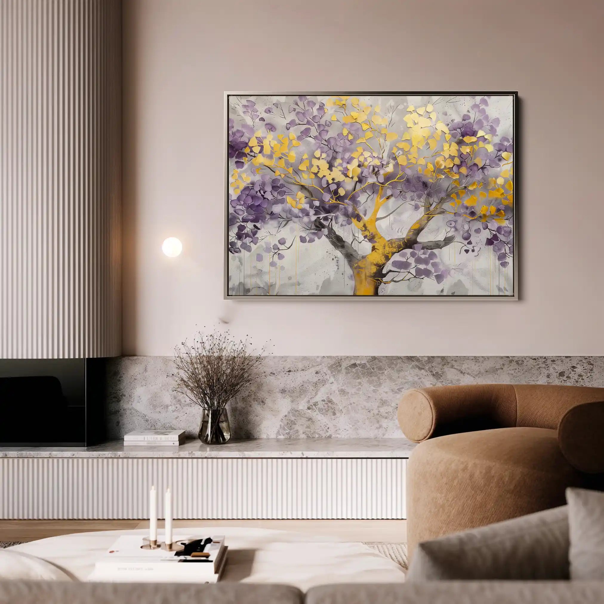 Floral 671 Canvas Art 60 x 40 cm / Black