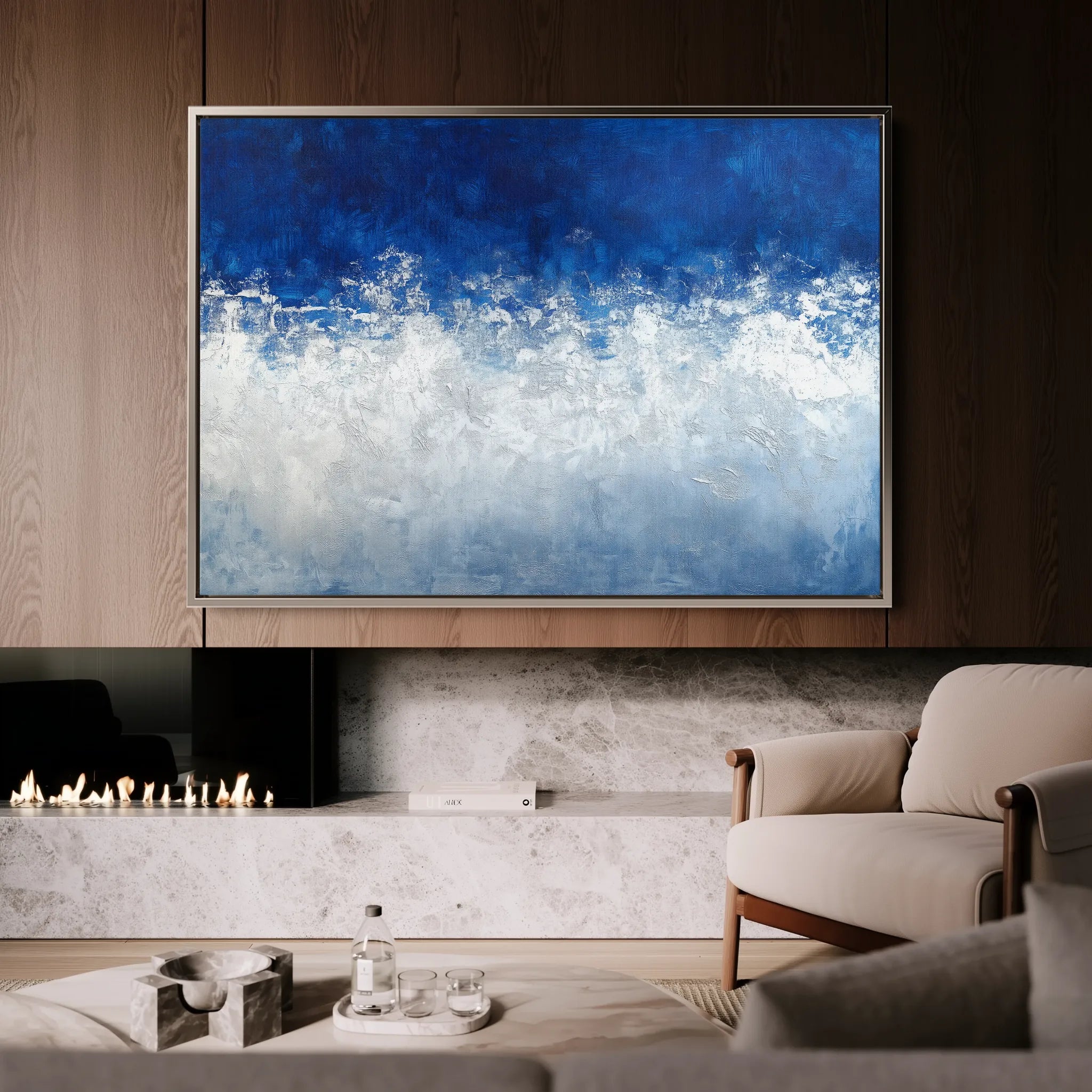 Abstract 672 Canvas Art 18" x 24" / 45 x 60 cm / Black